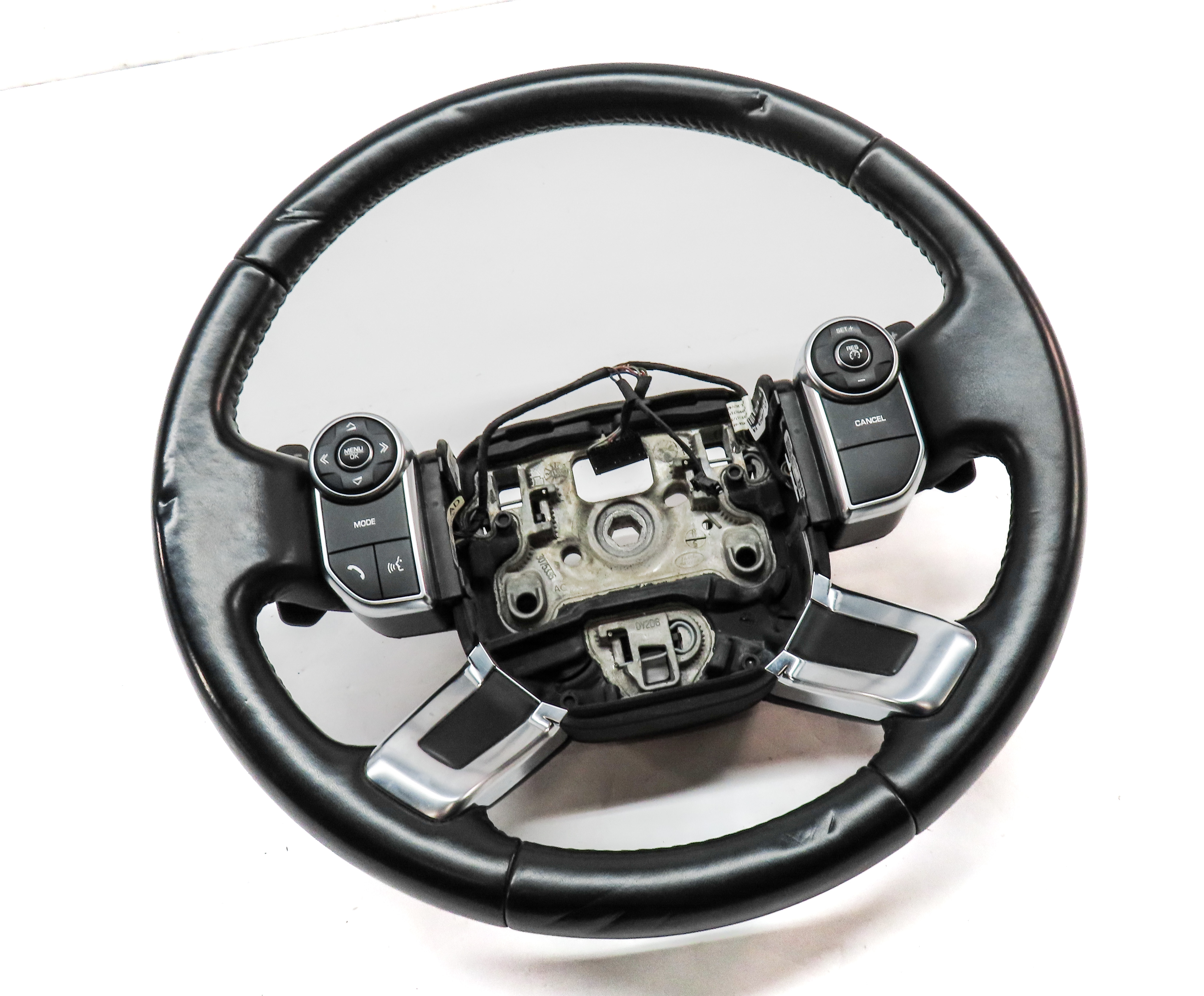 13-22 RANGE ROVER DISCOVERY HEATED STEERING WHEEL w/SWITCHES PADDLES (BLACK) — exact item pictured